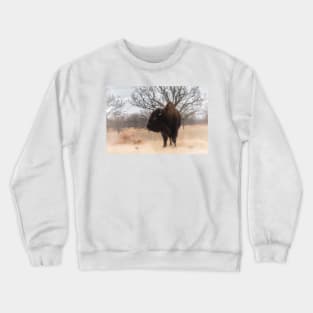 Grazing American Bison Woolaroc Oklahoma Crewneck Sweatshirt